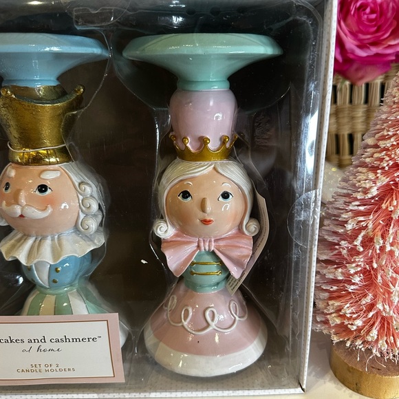 Cupcakes and Cashmere candle holder stand king queen nutcracker pastel pinkmas - Picture 7 of 15